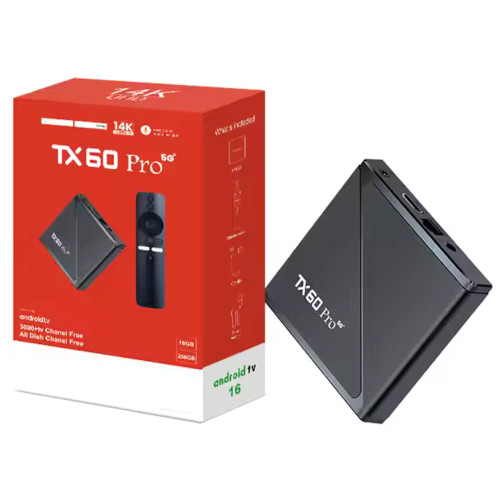 TX60 Pro 14K Ultra HD Smart Android TV Box with Voice Control Remote