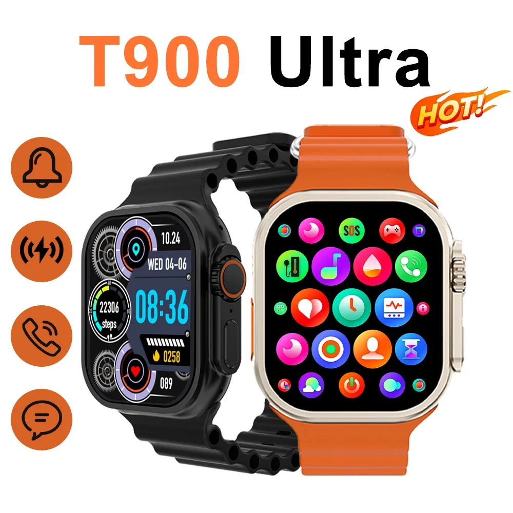 T900 Ultra Smart Watch - 2.02" IPS Display, Wireless Charging, 10 Days Battery Life | TUSHAR TECH